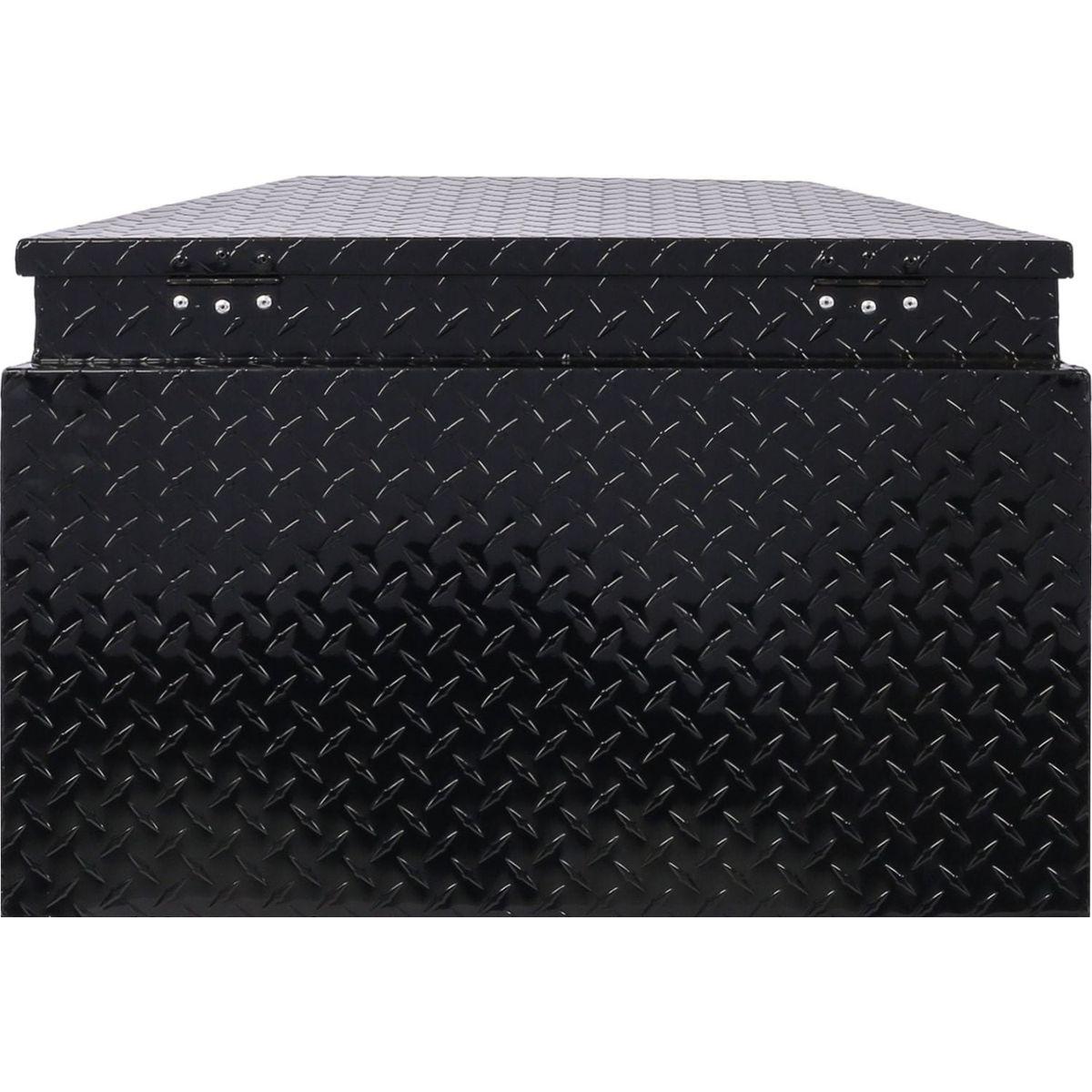 29inch Aluminum tool box,heavy duty truck bed tool box,outdoor trailer pickup storage tool box,RV storage organizer,underbody box w/lock keys,black 29x16.5x18.5inch