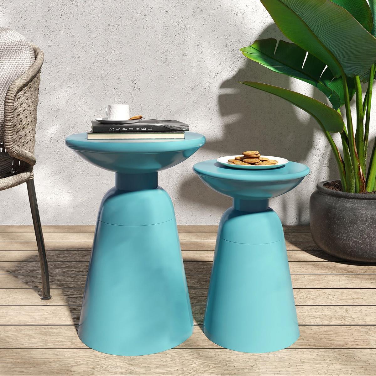 Metal S/2 end table