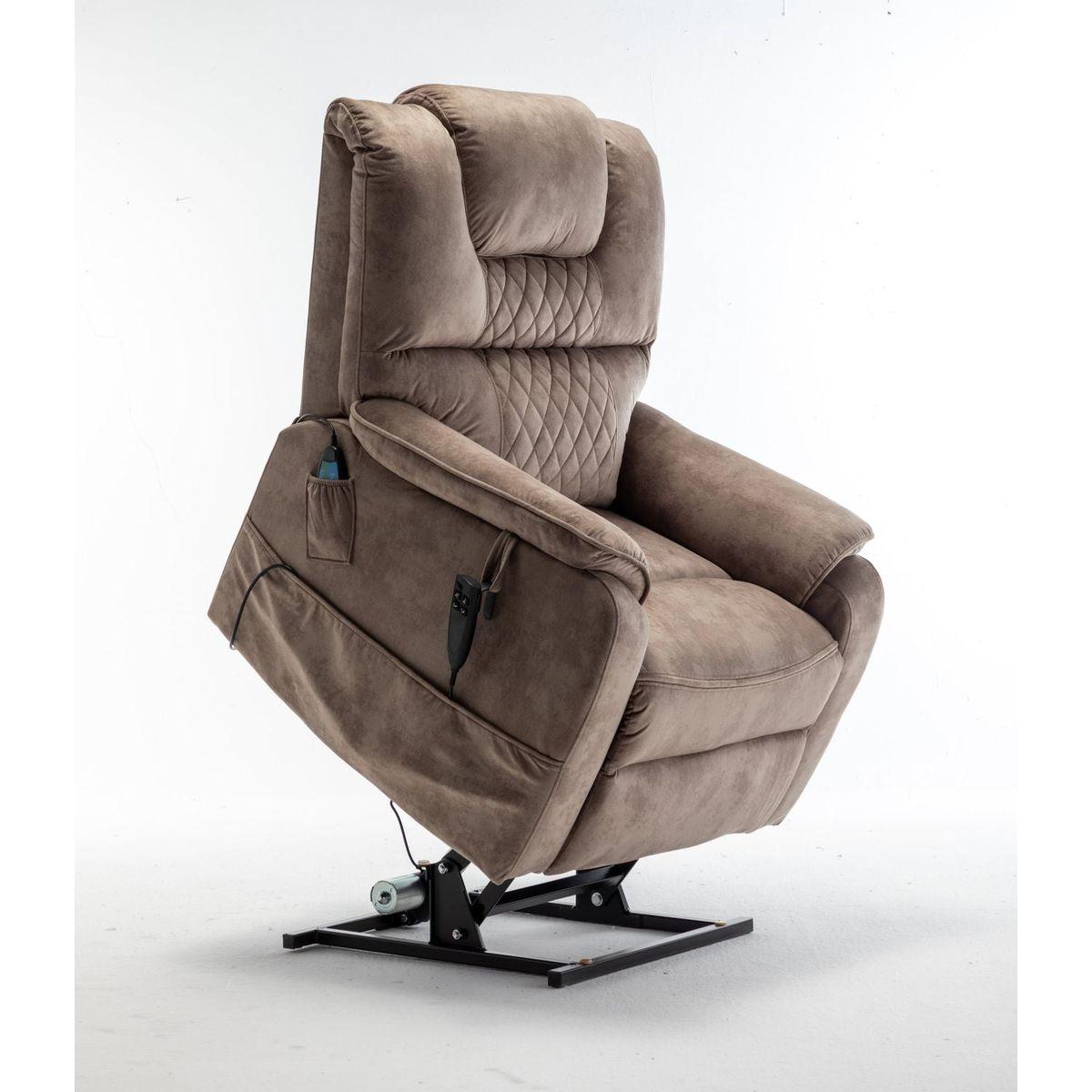 Lounge chair lift chair relax sofa chair sitting room furniture sitting room power supply elderly electric lounge chair (180 degree lying flat) - Streamdale Furniture