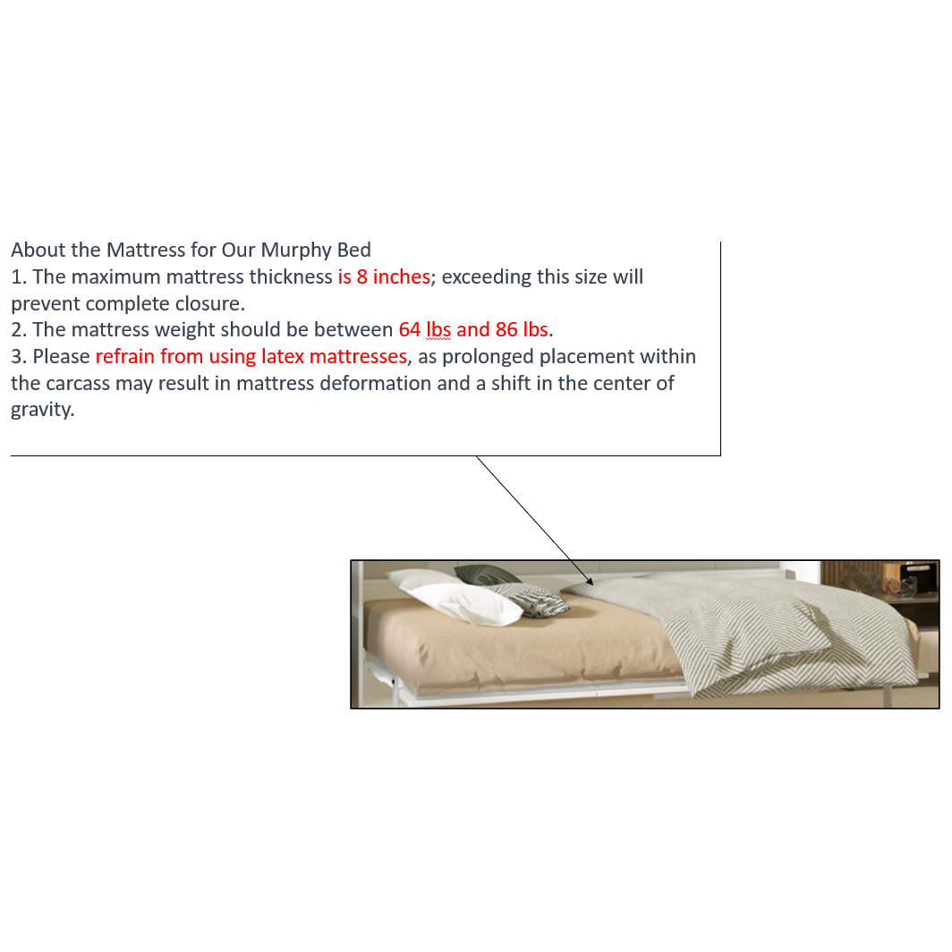 Mordern Design Twin Size Horizontal Murphy Bed with Shelf Storage for Bedroom or Guestroom White Wall Bed Space Saving Hidden Bed with New Style Gas Struts