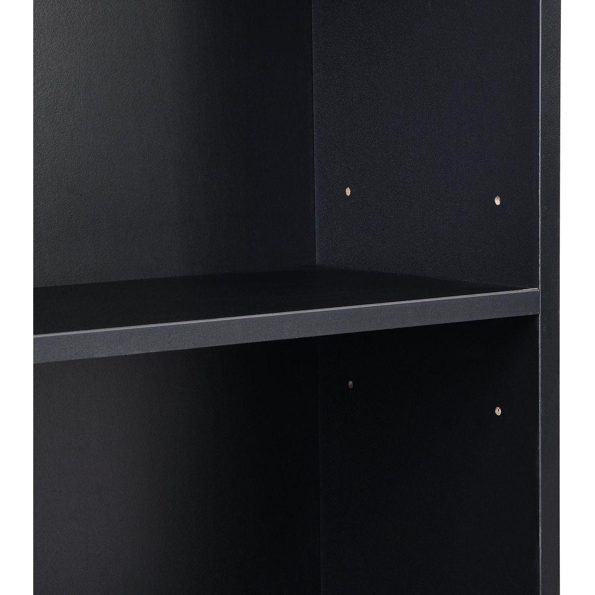 Elegant Tall Cabinet with Acrylic Board Door, Versatile Sideboard with Graceful Curves, Contemporary Bookshelf with Adjustable Shelves for Living Room, Black