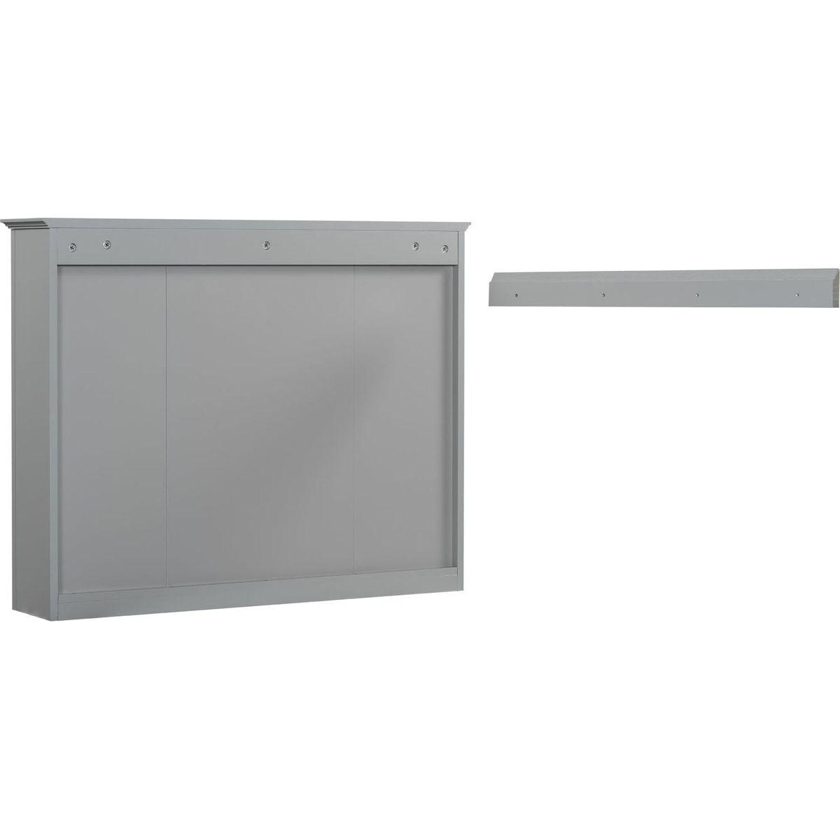 35" x 27.5" Medicine Cabinet, Wall Mounted Bathroom Storage Cabinet, Modern Bathroom Wall Cabinet with Mirror, Mirror Cabinet with 6 Open Shelves (Not Include Bathroom Vanity)