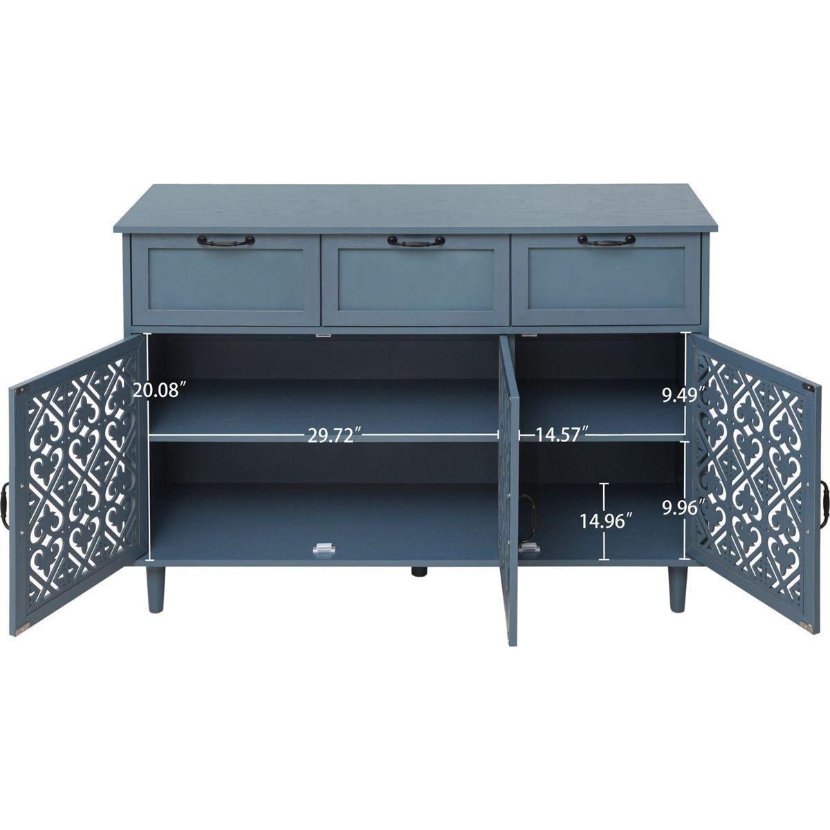 3 Door 3 Drawer Cabinet, American Furniture, Suitable for Bedroom, Living Room, Study - Streamdale Furniture