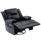 360 Swivel and Rocking Home Theater Recliner Manual Recliner Chair with a LED Light Strip for Living Room,Bedroom, Black