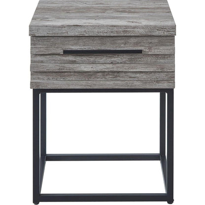 Celestial Contemporary Storage End table, Gray