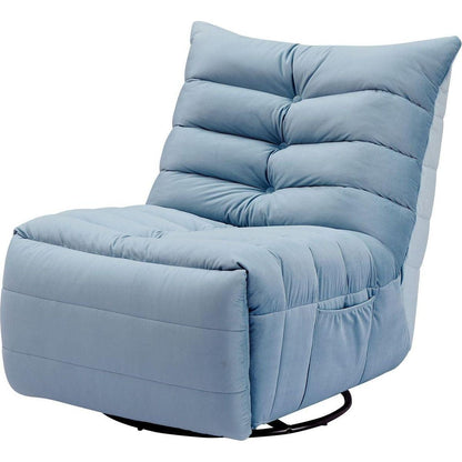 Lazy Chair, Rotatable Modern Lounge with a Side Pocket, Leisure Upholstered Sofa Chair, Reading Chair for Small Space