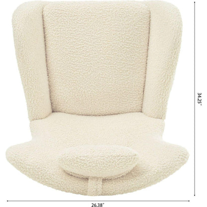 Rocking Chair - with rubber leg and cashmere fabric, suitable for living room and bedroom