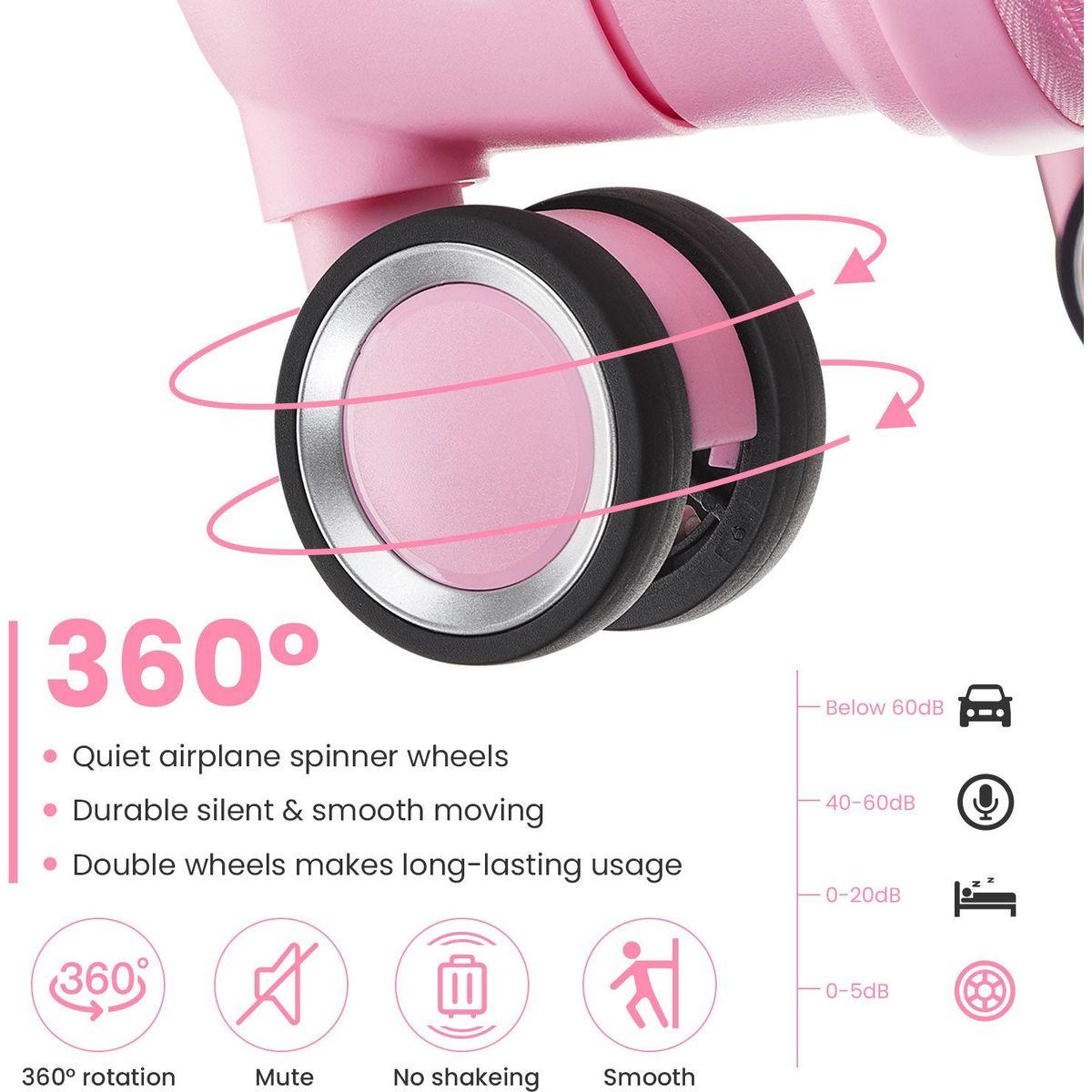 Luggage Sets 4 Piece(14/20/24/28), Expandable Lightweight Suitcase with 4 Double 360 Degrees Mute Spinner Wheels PP Materials Durable TSA Lock Travel Luggage