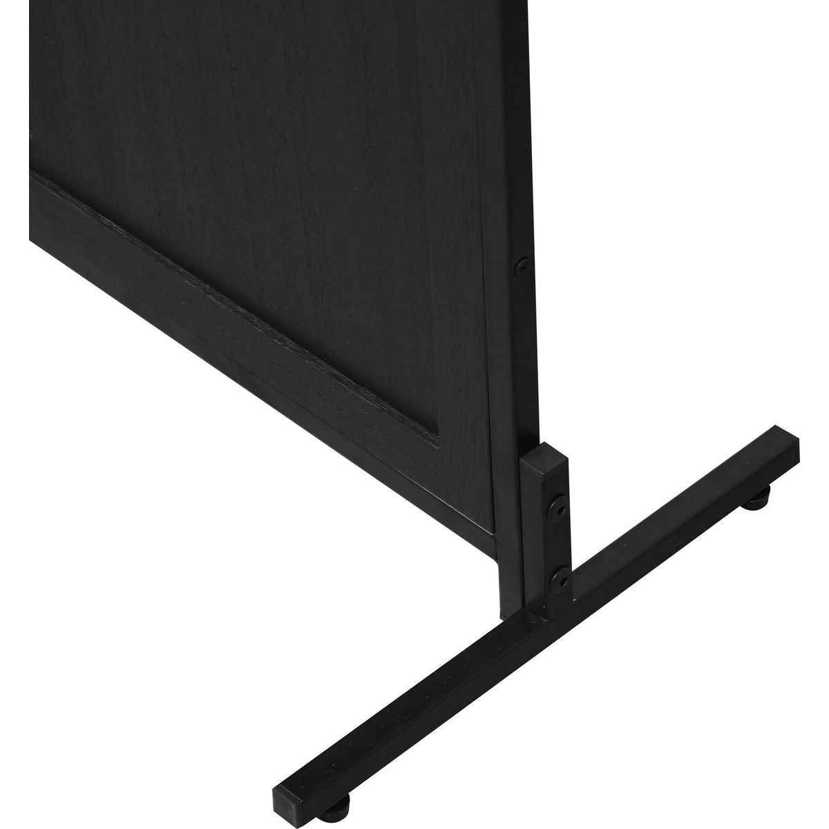 3 Panel Room Divider 6Ft Wood Folding Privacy Screen Black Room Separator Free Standing Wall Dividers (Black)