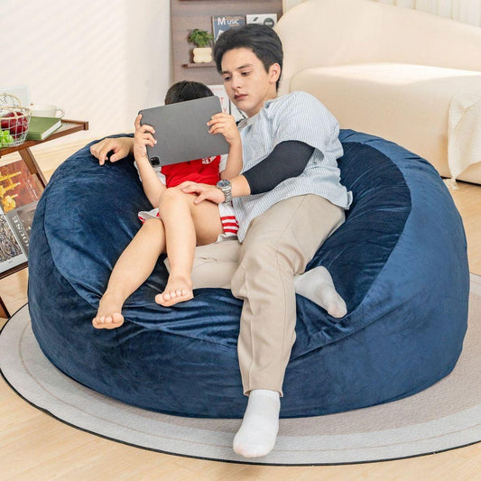 Bean Bag Chair: Giant 5' Memory Foam Furniture Bean Bag Chairs for Adults with Microfiber Cover - 5Ft