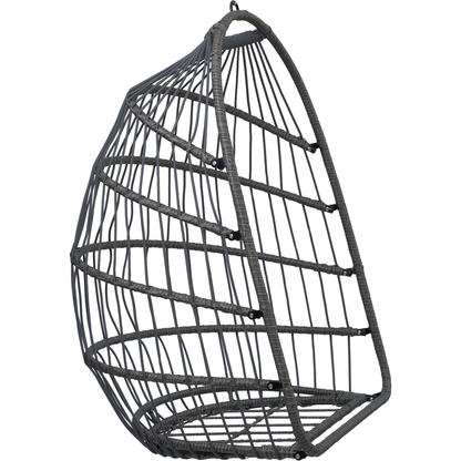 Outdoor Egg Hanging Chair with Stand, Patio Wicker Swing Egg Chair Indoor Swinging Chair Outdoor Hammock Egg Chair