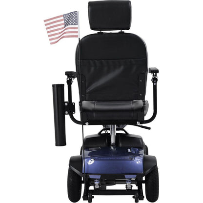 MAX PLUS BLUE 4 Wheels Outdoor Compact Mobility Scooter with 2pcsx20AH Lead acid Battery,Max Driving Range 16 Miles with Cup holders & USB charger port