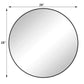 Wall Mirror 28 Inch Black Circular Mirror Metal Framed Mirror Round Vanity Mirror Dressing Mirror, for Bathroom, Living Room, Bedroom Wall Decor