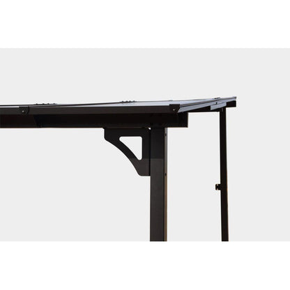 10' x 12' Outdoor Pergola Gazebo,Wall-Mounted Lean to Metal Awning Gazebo with Roof,Large Heavy Duty for Patio,Decks,Backyard