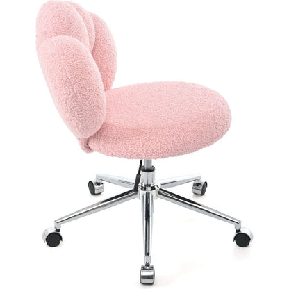 360Swivel Height Adjustable,Swivel Chair,Teddy fabric,home office chair