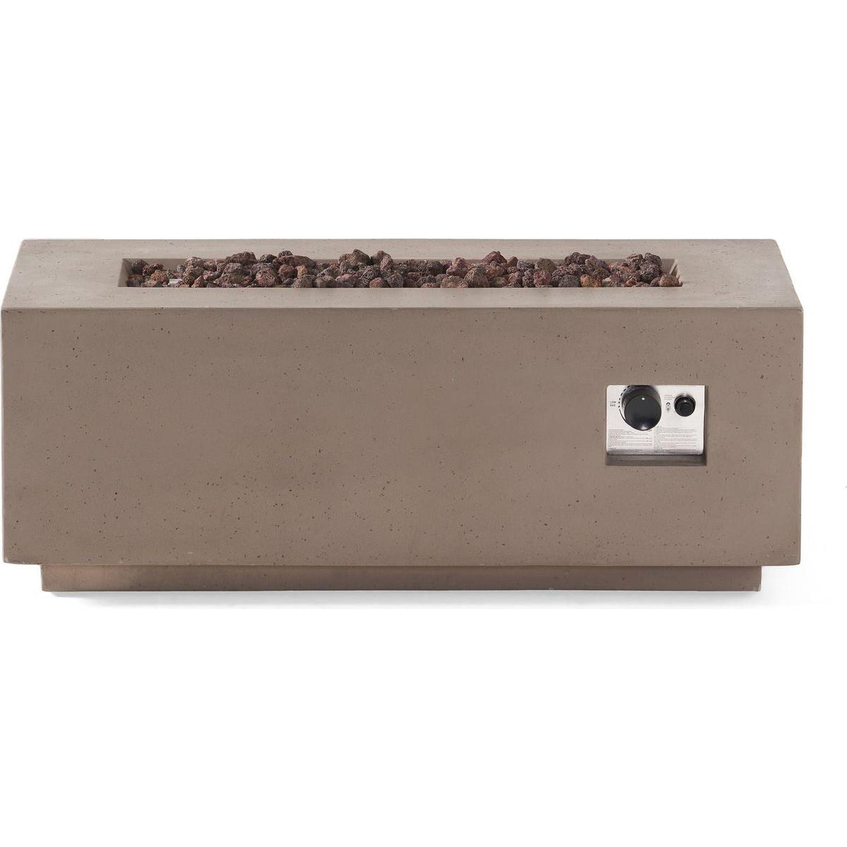 40" RECTANGULAR MGO FIRE PIT - 40 000 BTU