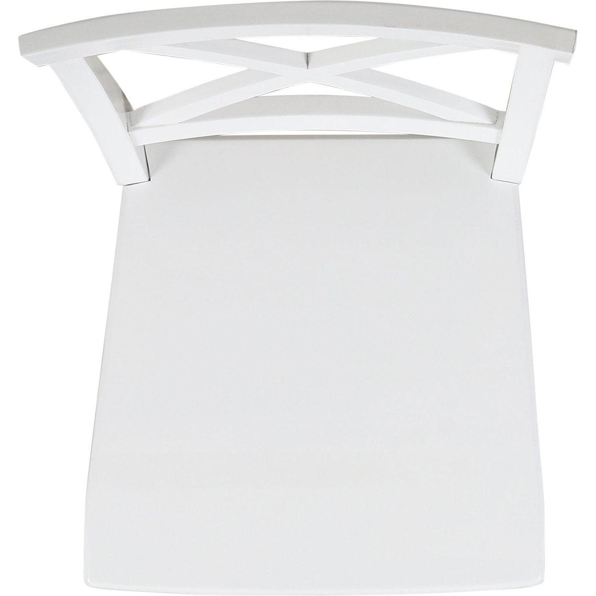 Acacia Wood Dining Chairs, White - Streamdale Furniture