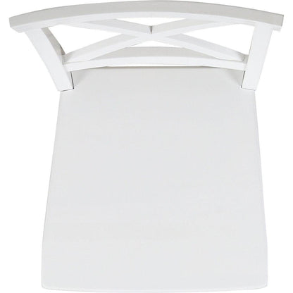 Acacia Wood Dining Chairs, White - Streamdale Furniture