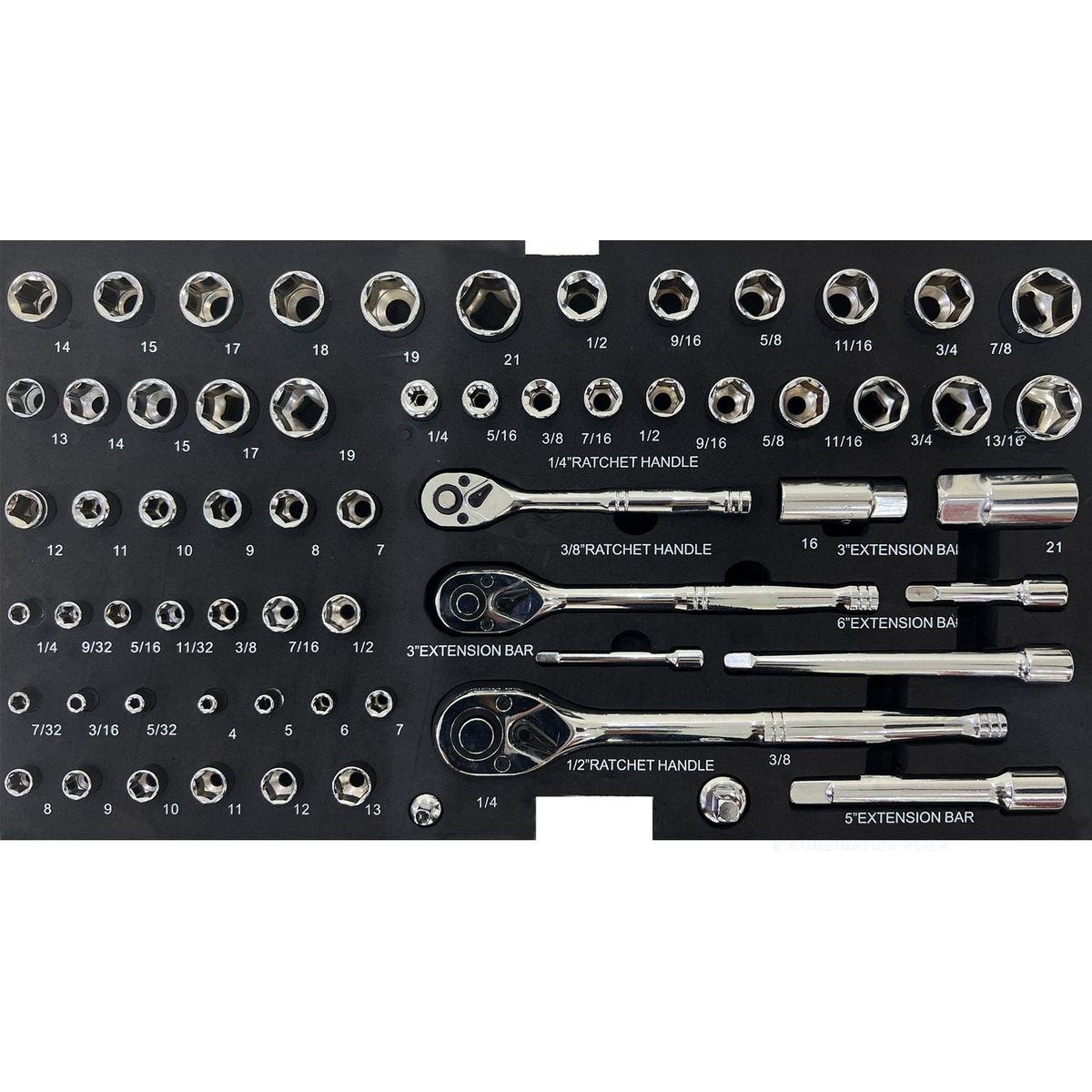 3 Drawers Tool Box with Tool Set