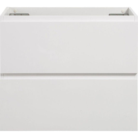 Alice-24W-201,Wall mount bathroom vanity WITHOUT basin, white color, with two drawer, Pre-assembled