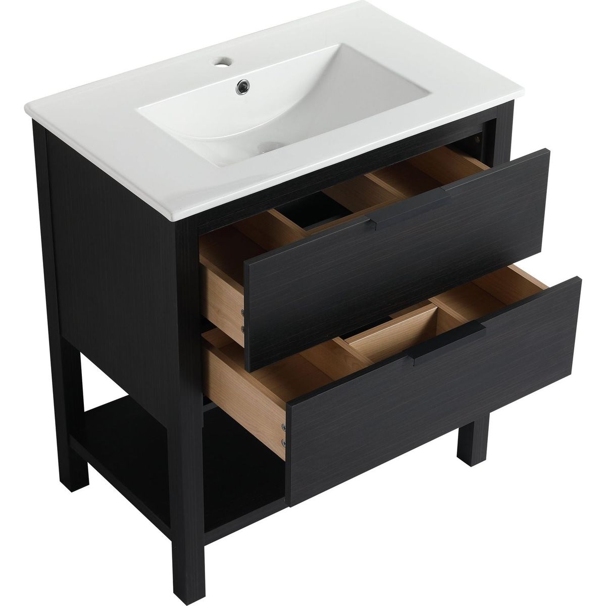 30 inch Bathroom Vanity With Sink and 2 Soft Close Drawers