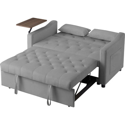 GREY VELVET SOFA BED