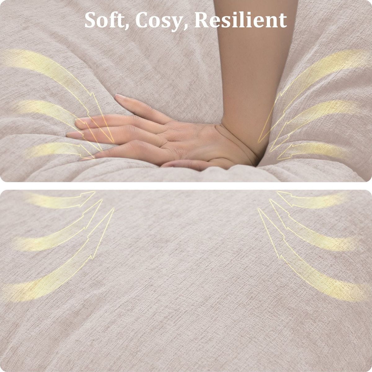 114.5"Modern Modular L Shaped Chenille Sofa Couch Reversible Ottoman With Storage Removable and Washable Cushions Sofa With USB Ports & Cup Holder For Living Room