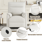 360 Degree Swivel Recliner Manual Recliner Chair Theater Recliner Sofa for Living Room, Beige