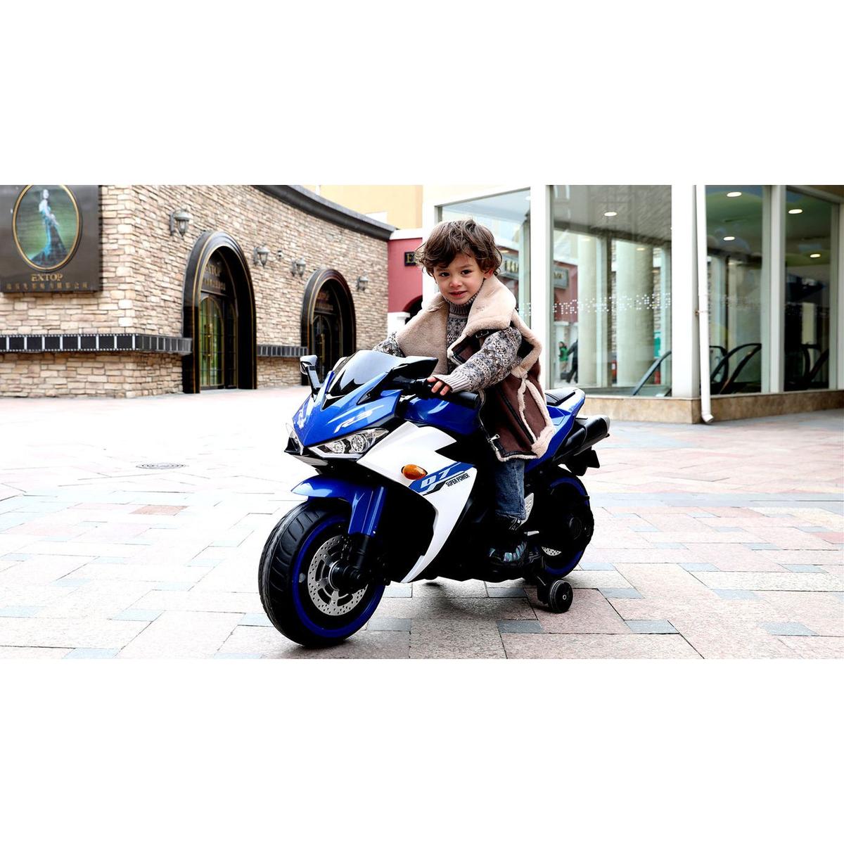 Tamco Electric motorcycle/ 12V Kids toys motorcycle/Kids electric car/electric ride on toys for 3 4 5 6 years Boys Girls with Training Wheels/manual throttle/ drive by hand/Lightting wheels