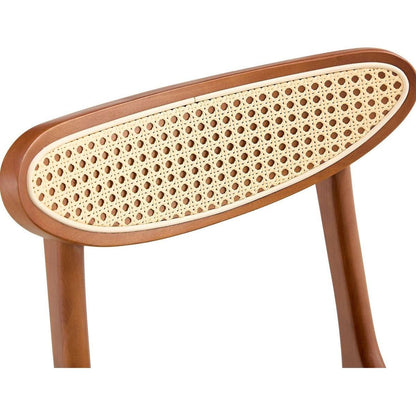 The stylish and durable solid wood dining chair, small curved back, PU cushion, and beautiful shape match perfectly with any room and everyday use