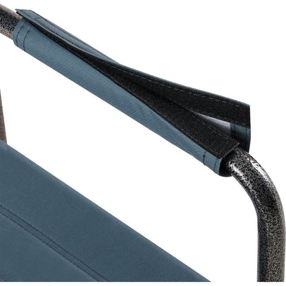 1-piece Padded Folding Outdoor Chair with Storage Pockets,Lightweight Oversized Directors Chair for indoor, Outdoor Camping, Picnics and Fishing,Blue/Grey