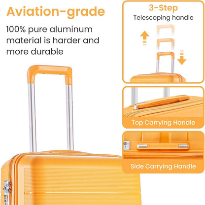 Luggage Sets 4 Piece(14/20/24/28) PP Lightweight & Durable Expandable suitcase