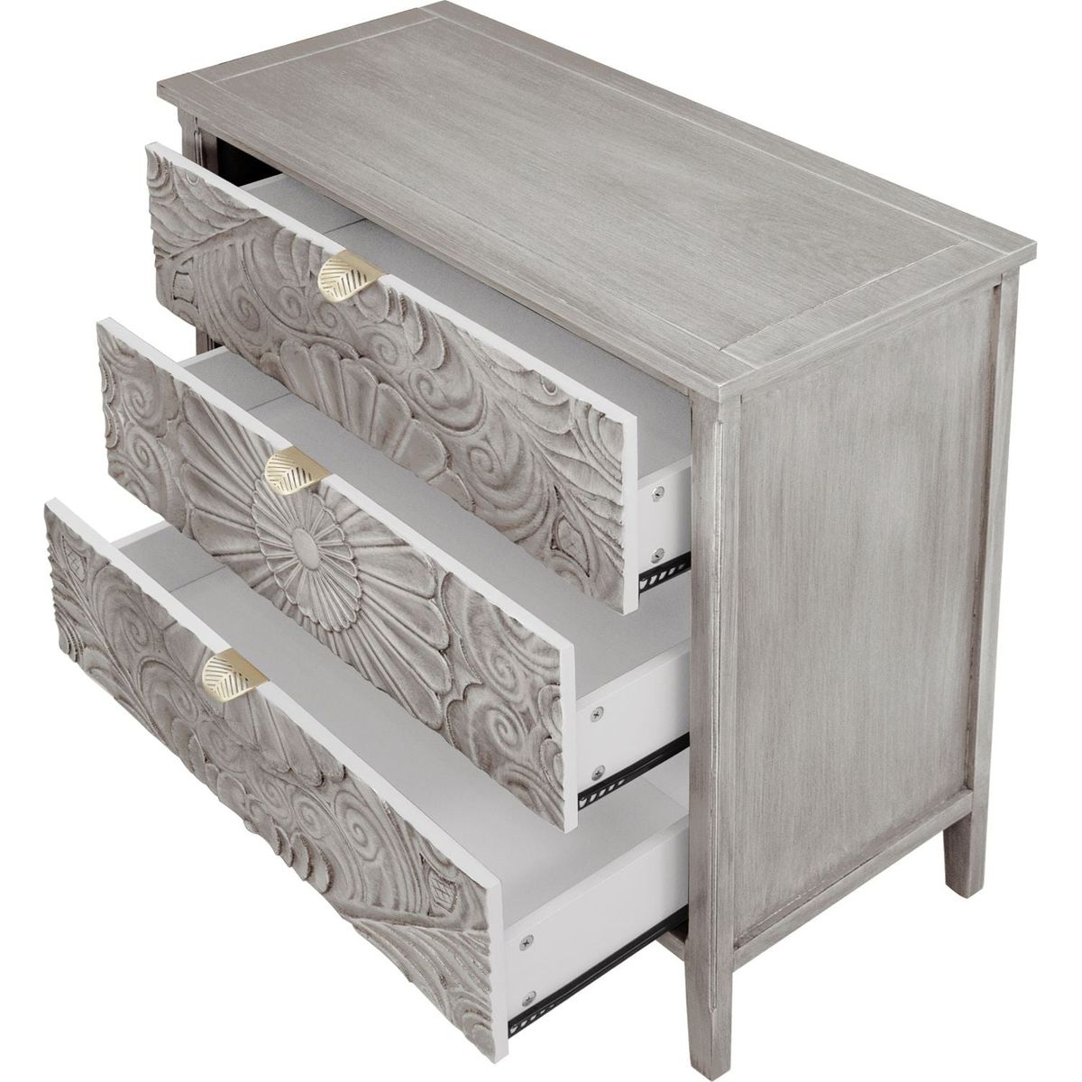 3 Drawer Cabinet, American Furniture, Suitable for Bedroom, Living Room, Study