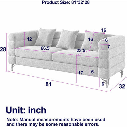 3-seater + 3-seater Combination sofa.BLACK teddy