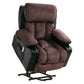 Power Lift Recliner Chair Recliners for Elderly with Heat and Massage Recliner Chair for Living Room with Infinite Position and Side Pocket,USB Charge Port.BLACKBROWN