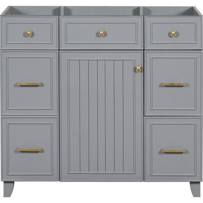 [Cabinet Only] 36" Bathroom Vanity-Gray(Sink not included)