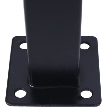 Handrails for Outdoor Steps, Fit 3 or 4 Steps Outdoor Stair Railing, Picket#3 Wrought Iron Handrail, Flexible Porch Railing, Black Transitional Handrails for Concrete Steps or Wooden Stairs