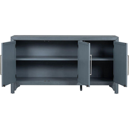 Designed Storage Cabinet Sideboard with MDF+Pine veneer, Adjustable Shelves, Suitable for Living Rooms, Entrance and Study Rooms.