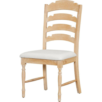 Vintage Traditional 7-Piece 82.7inch Extendable Dining Table Set with 23.6inch Removable Leaf, 4 Serrated Back Chairs and 2 Upholstered Back Dining Chairs for 6, Natural