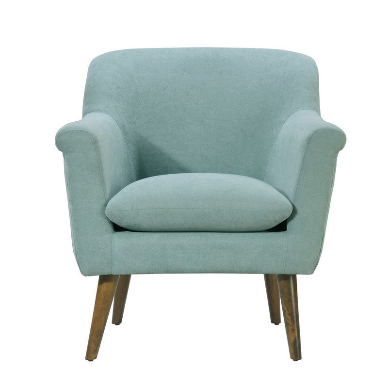 Shelby Aquamarine Teal Woven Fabric Oversized Armchair