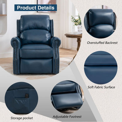 Lehboson Lift Recliner Chair, Electric Power Lift Recliner Chair for Elderly With Eight Points Massage And Heating,(Navy Blue)