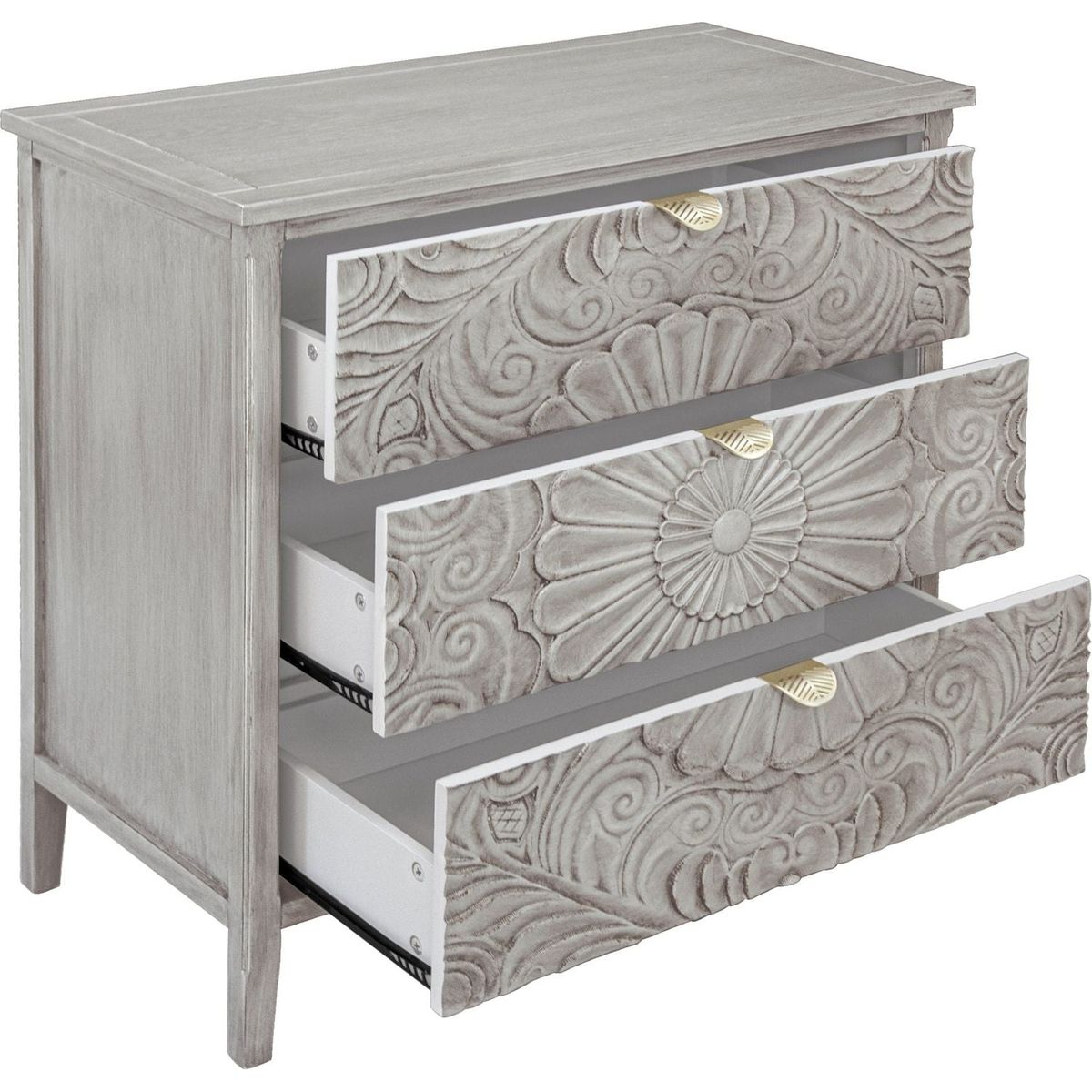3 Drawer Cabinet, American Furniture, Suitable for Bedroom, Living Room, Study