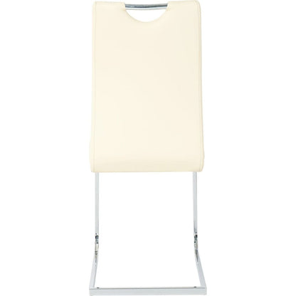 Modern PU dining chair living room chair upholstered chair, electroplated metal legs design, kitchen, living room, bedroom, dining room side chair (Set of 2)