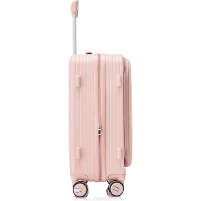 Luggage Sets 3 Piece(20/24/28), Expandable Carry On Luggage with TSA Lock Airline Approved, 100% PC Hard Shell and Lightweight Suitcase with Front Pocket and Spinner Wheels