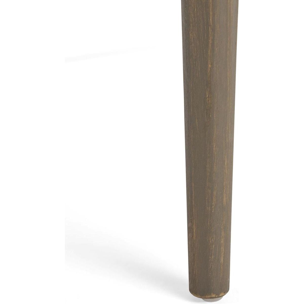 Outdoor Square Acacia Wood Dining Table with Straight Legs, Gray