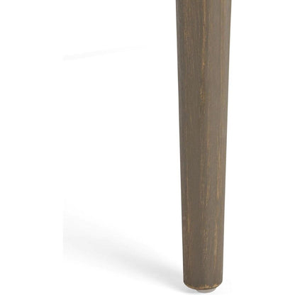 Outdoor Square Acacia Wood Dining Table with Straight Legs, Gray
