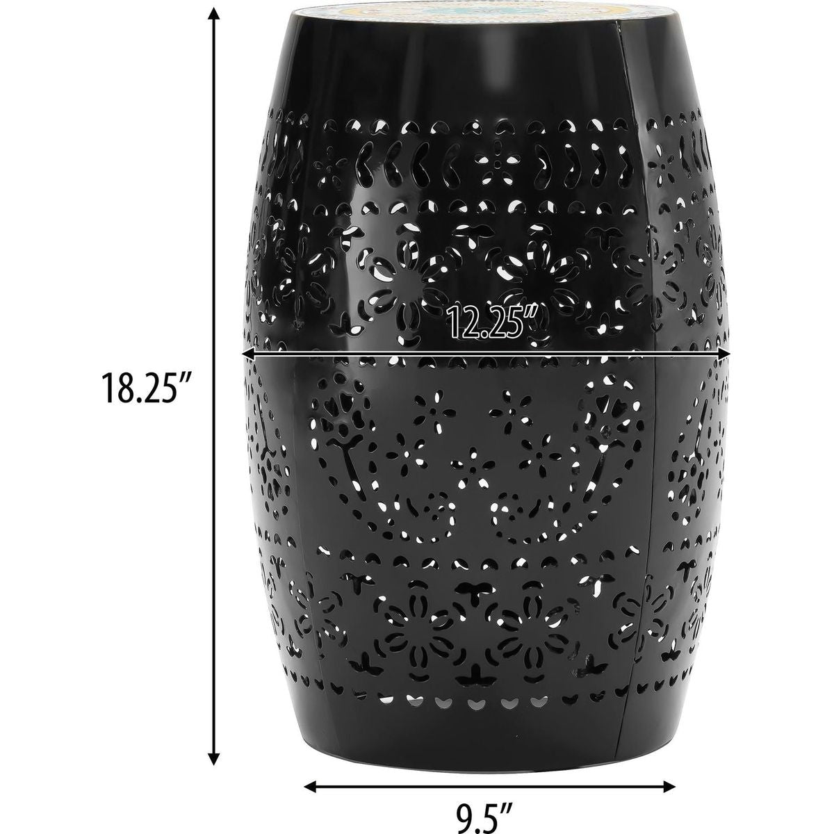 RUBY12" SIDE TABLE -BLACK