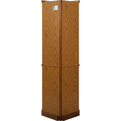 6 Shelf Lighted Corner Curio Cabinet with Adjustable Tempered Glass Shelves and Mirror Back, Oak
