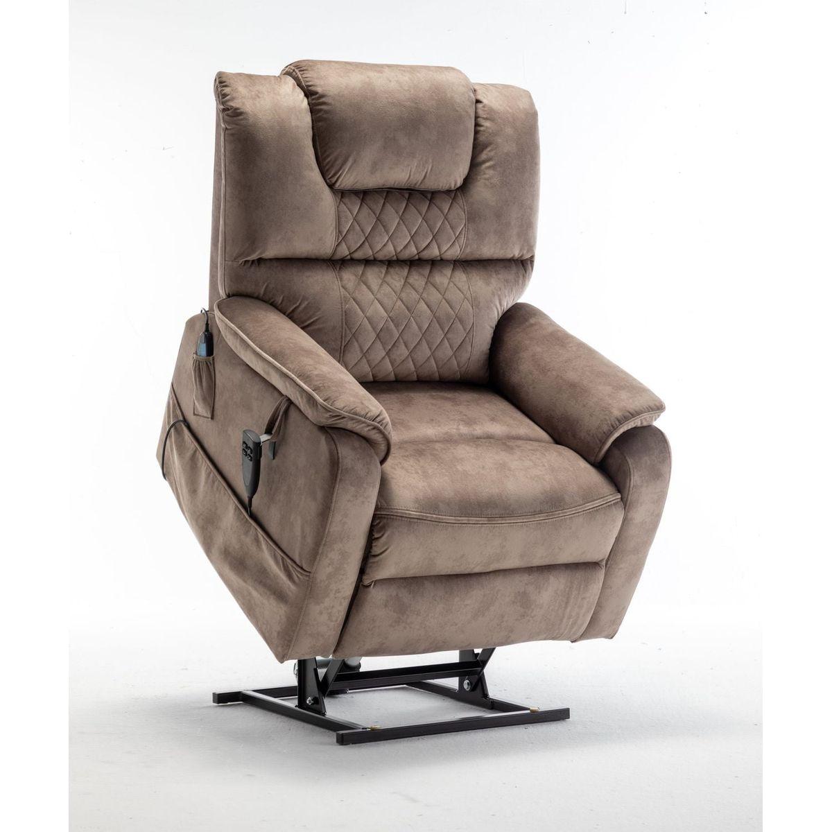 Lounge chair lift chair relax sofa chair sitting room furniture sitting room power supply elderly electric lounge chair (180 degree lying flat) - Streamdale Furniture
