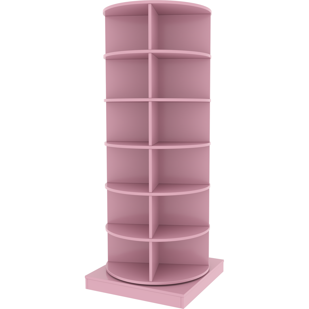 Pink 360 Rotating shoe cabinet 6 layers
